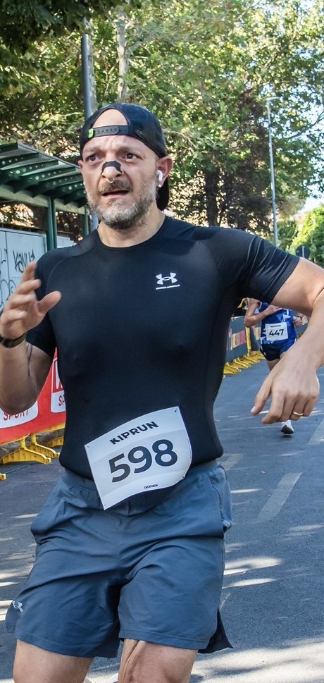 Giuseppe Tofani in corsa